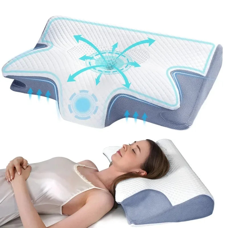 Butterfly Memory Foam Cervical Pillow For Neck Pain