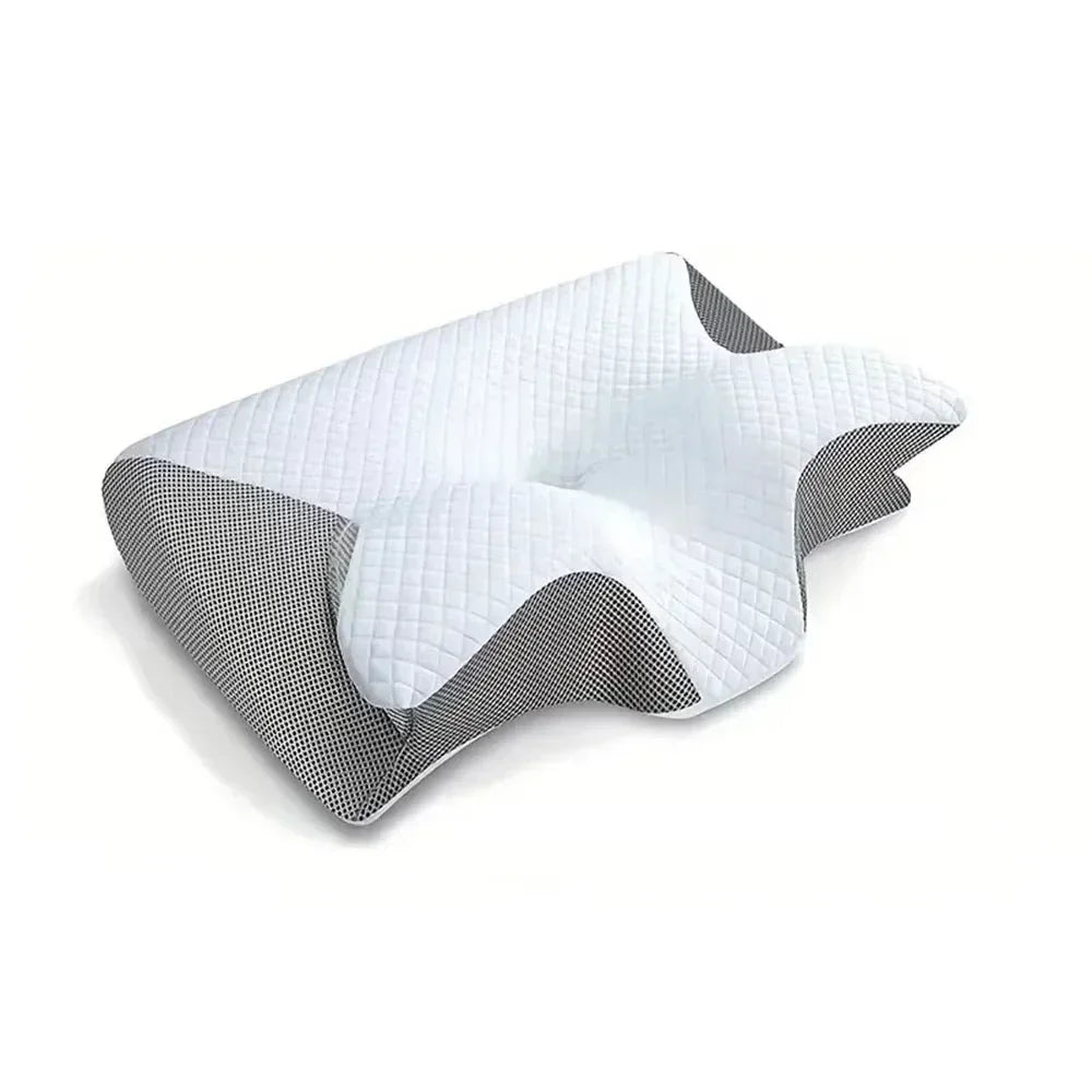 gray Color Butterfly Memory Foam Cervical Pillow For Neck Pain
