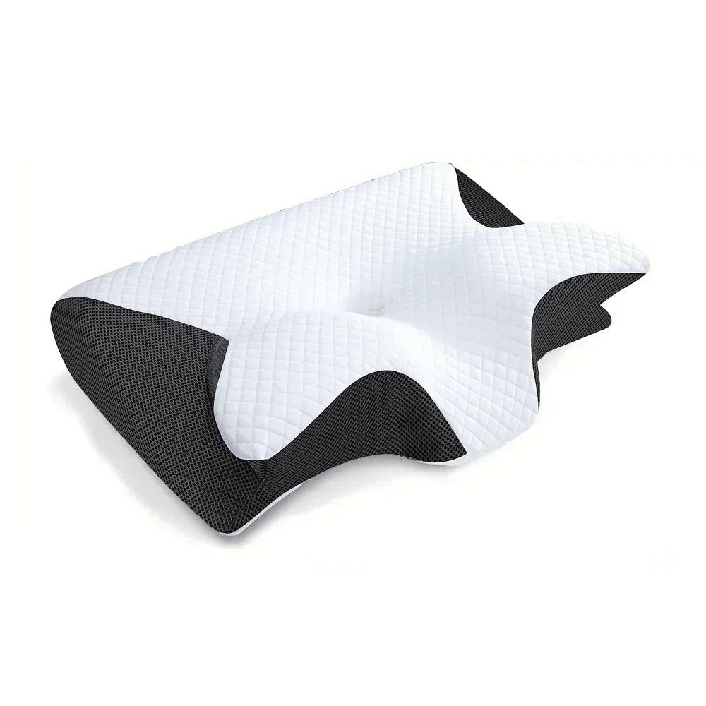 black Color Butterfly Memory Foam Cervical Pillow For Neck Pain